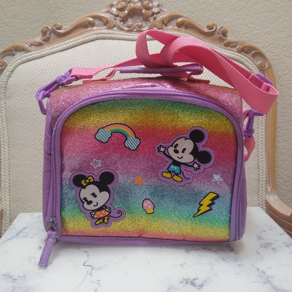 Disney Mickey and Minnie Insulated Lunch Bag with Shoulder Strap